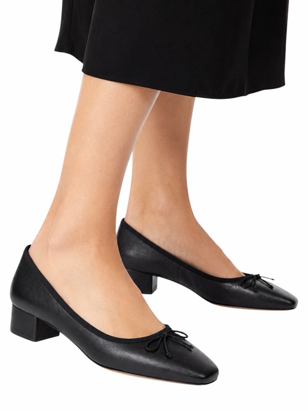 Veronica Beard Cecile Bow Snip Toe Block Heel Pump Black Women Size 10M